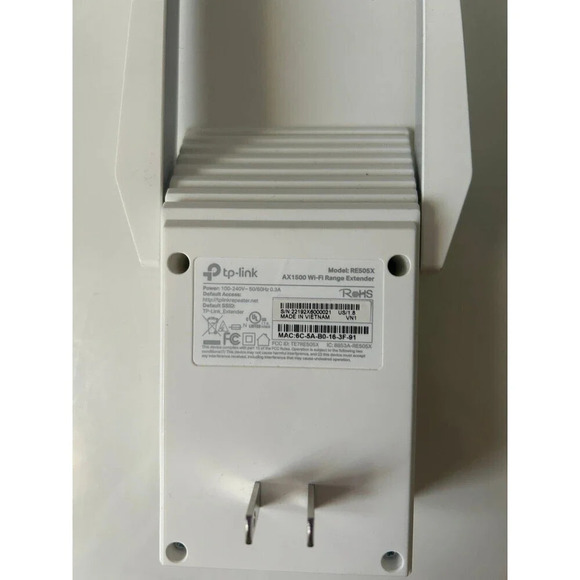 TP Link Wi-Fi 6 Range Extender AX1500 Dual Band WiFi 6 - Picture 7 of 8